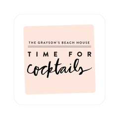 time for cocktails coasters