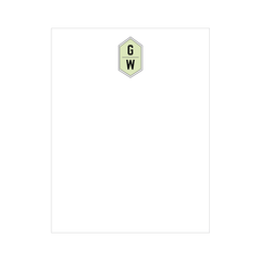 athletic monogram stationery