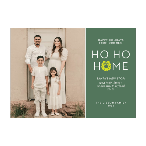 ho ho home holiday card