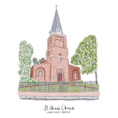 st. anne's church circle art print