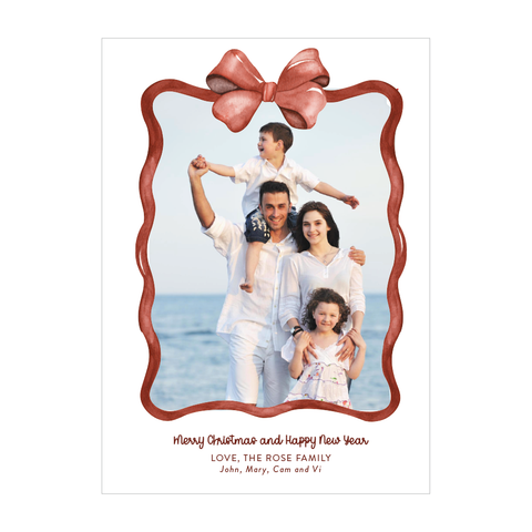 ribbon holiday card