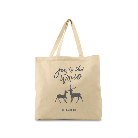 Joy To The World Canvas Tote