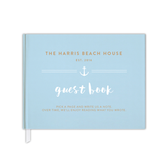 beachhouse guestbook keepsake book