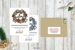 Be Merry Wreath Holiday Card