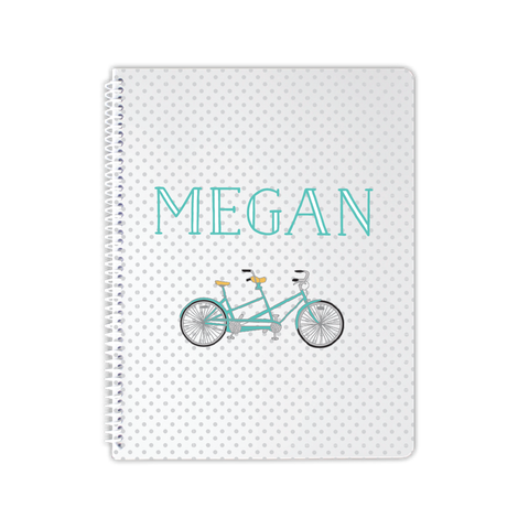 polkadot bicycle notebook