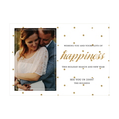 Glitter Happiness Holiday Photo Card