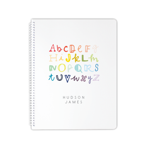 handlettered ABCs notebook