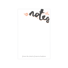handlettered notes notepad