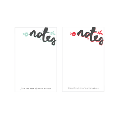 handlettered notes notepad