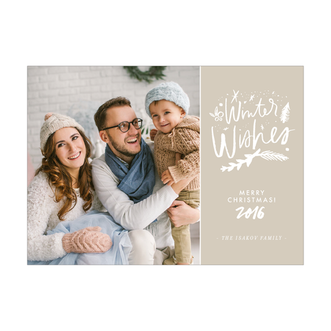Winter Wishes Holiday Photo Card