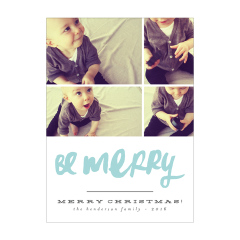 Be Merry Holiday Photo Card
