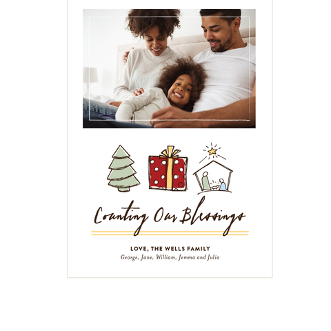 Counting Our Blessings Holiday Photo Card