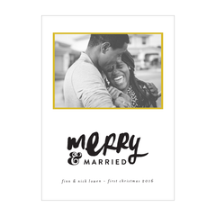 Merry & Married Holiday Photo Card