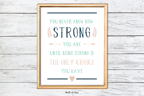 how strong art print - pink collection