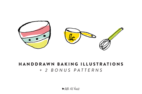 Handdrawn Baking Illustrations