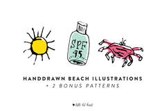 Handdrawn Beach Illustrations