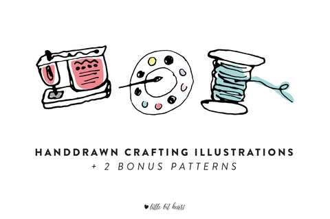 Handdrawn Crafting Illustrations