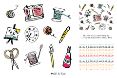 Handdrawn Crafting Illustrations