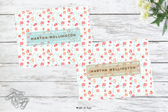 watercolor floral stationery