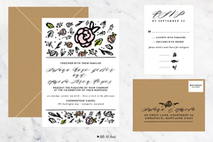 Modern Botanic - Customizable Wedding Invitation Set