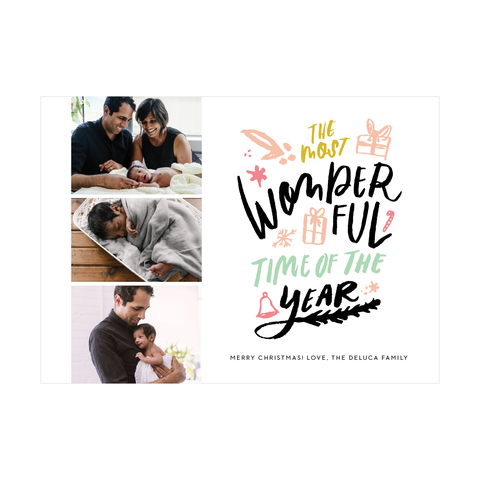 Most Wonderful Time of The Year Holiday Photo Card