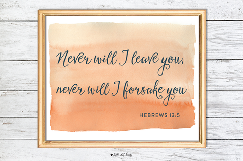 never will i leave you art print - pink collection
