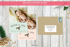 Hope & Joy Holiday Photo Card - Pink Collection