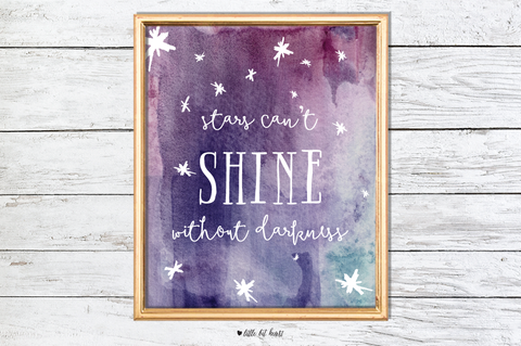 stars can't shine art print - pink collection