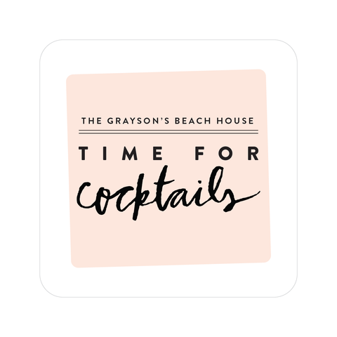 time for cocktails coasters
