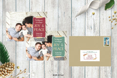 Washi Joy & Peace Holiday Photo Card
