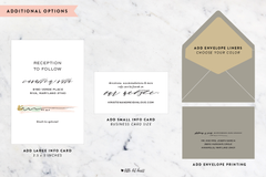 Watercolor Abstract - Customizable Wedding Invitation Set